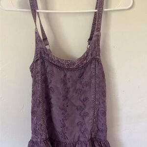 Cute Options Lavender Embroidered Top